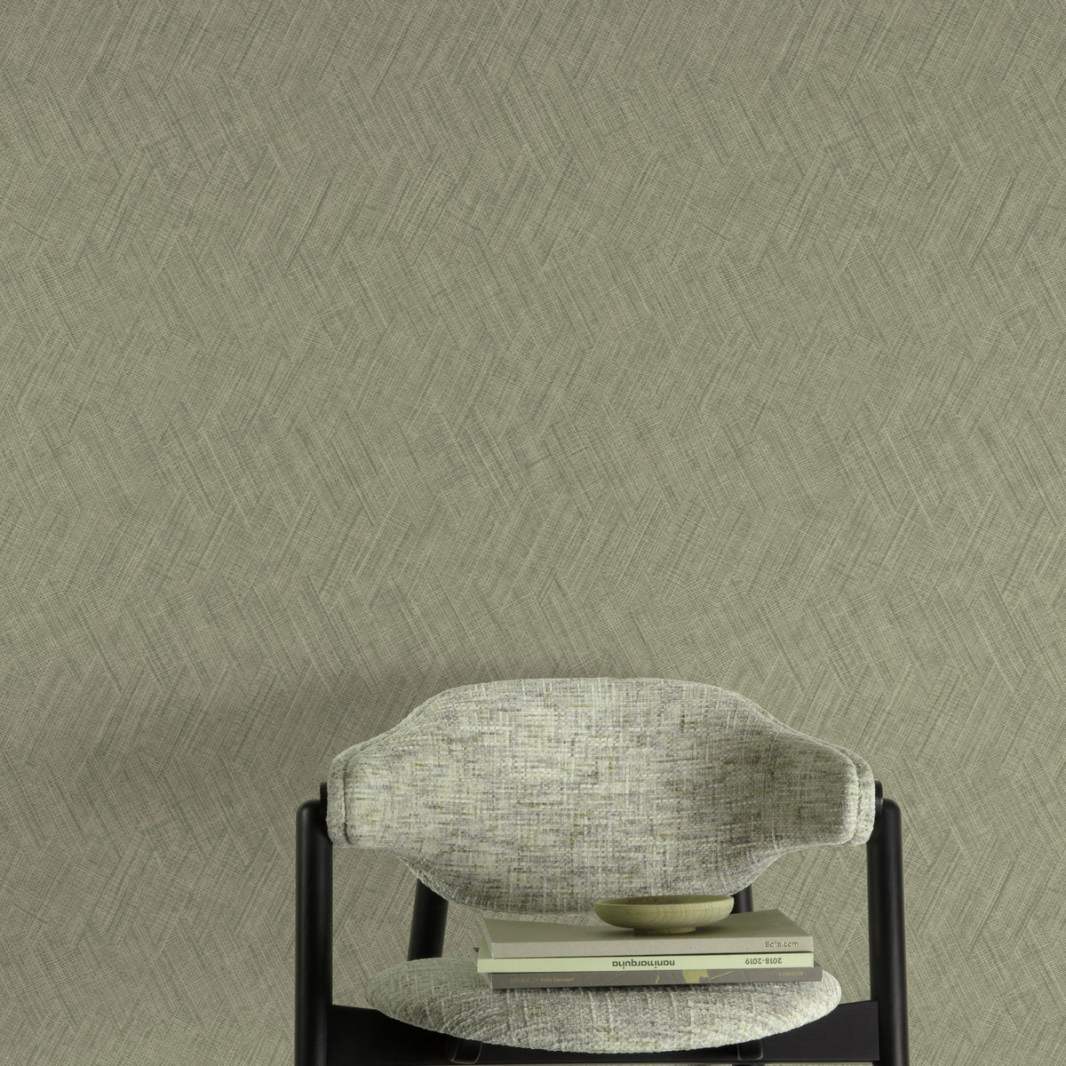 Galerie Textured Vibes Textile Plain Green Wallpaper A78307