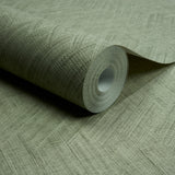 Galerie Textured Vibes Textile Plain Green Wallpaper A78307