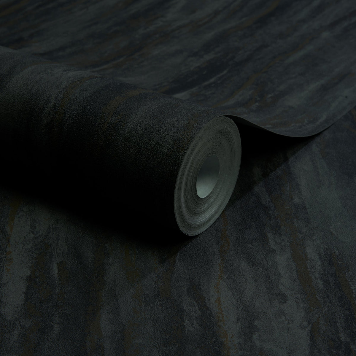 Galerie Textured Vibes Patinated Plain Black Wallpaper A7850