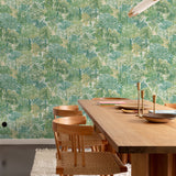 Galerie Inia Classical Floral All-over Green Wallpaper INA78