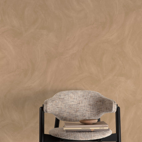 Galerie Textured Vibes Authentic Plaster Plain Brown Wallpap