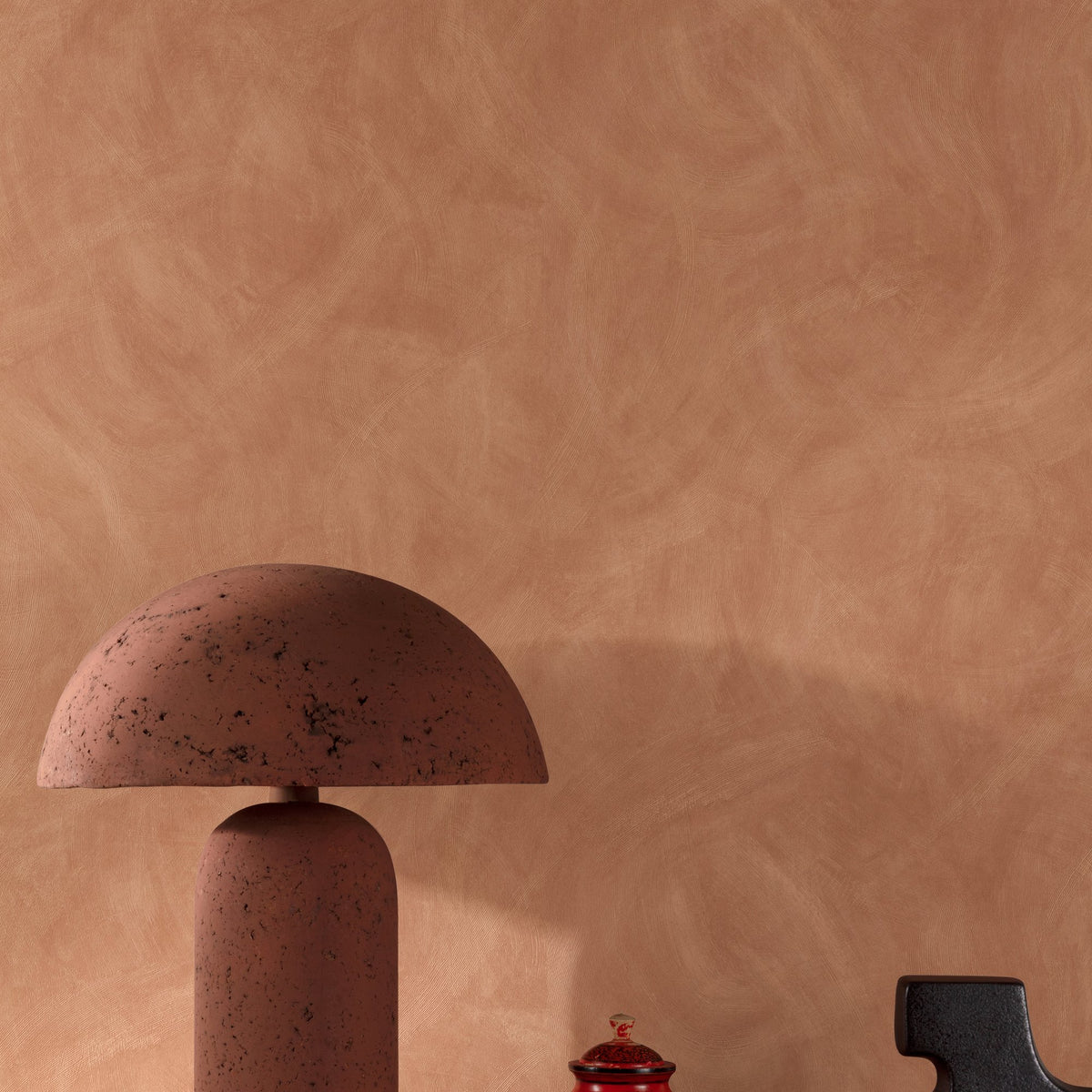 Galerie Textured Vibes Authentic Plaster Plain Brown Wallpap