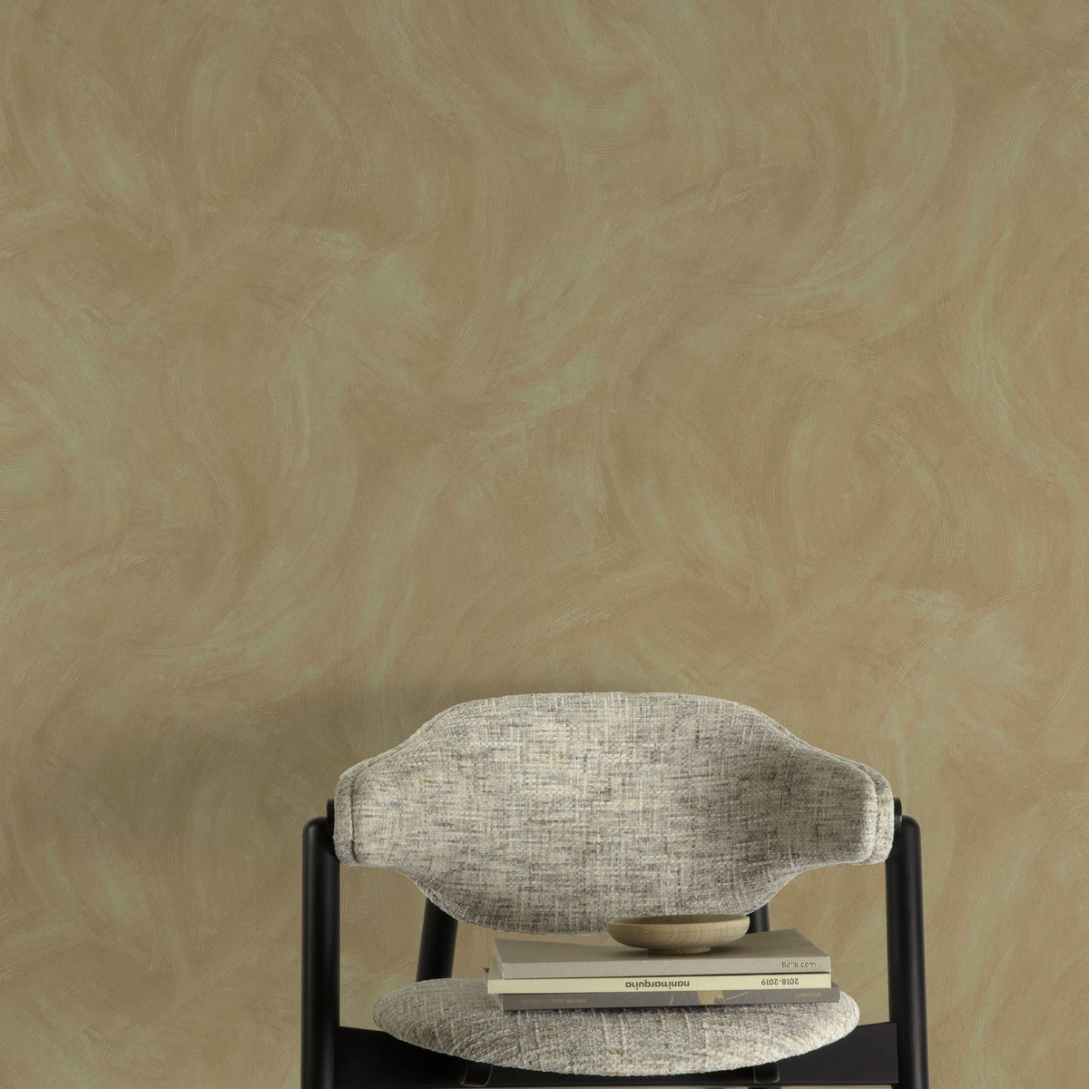 Galerie Textured Vibes Authentic Plaster Plain Green Wallpap