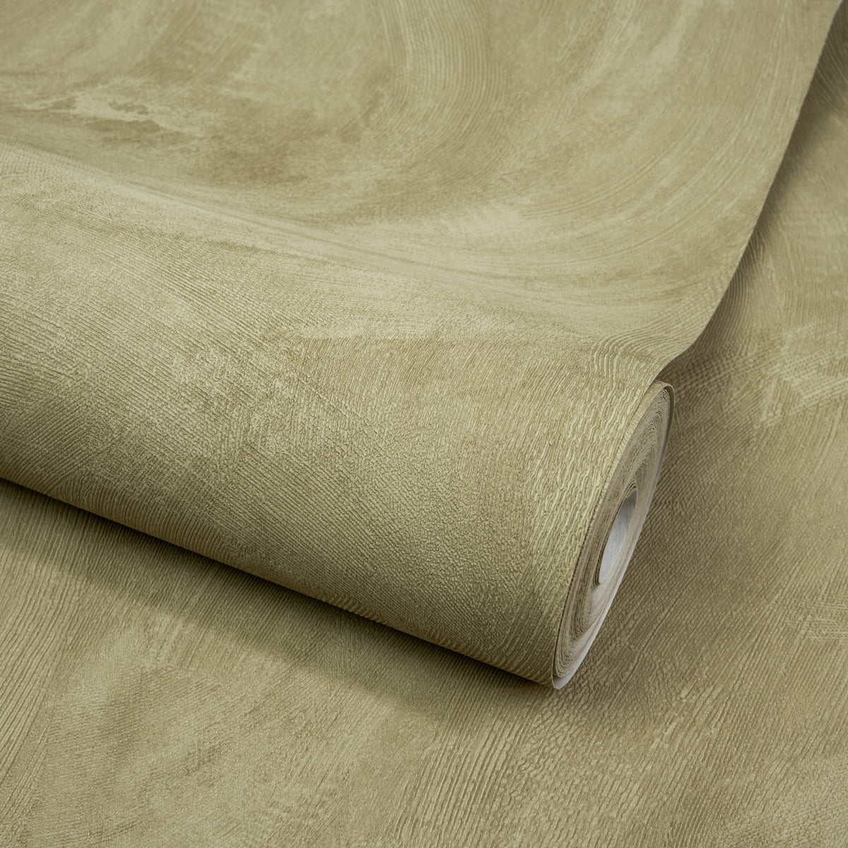 Galerie Textured Vibes Authentic Plaster Plain Green Wallpap