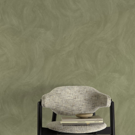 Galerie Textured Vibes Authentic Plaster Plain Green Wallpap