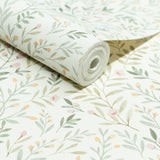 Galerie Inia Classical Floral All-over Green Wallpaper INA78