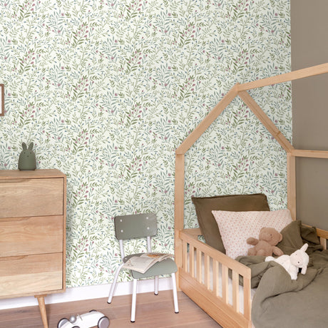 Galerie Inia Classical Floral All-over Blue Wallpaper INA788