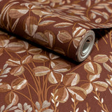 Galerie Inia Branched Leaves All-over Red Wallpaper INA78902