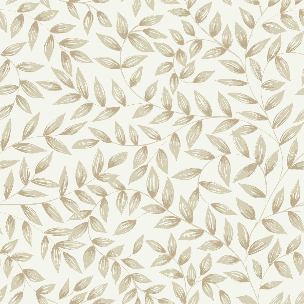 Galerie Inia Branched Leaves All-over Beige Wallpaper INA792
