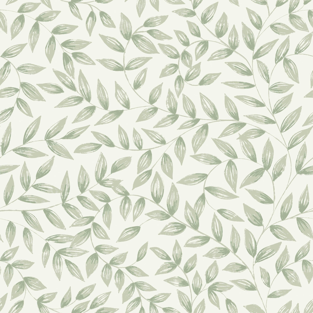 Galerie Inia Branched Leaves All-over Green Wallpaper INA792