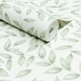 Galerie Inia Branched Leaves All-over Green Wallpaper INA792