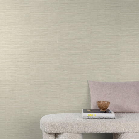 Galerie Structured Walls Textile Plain Cream Wallpaper A8030