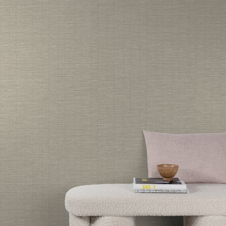 Galerie Structured Walls Textile Plain Beige Wallpaper A8030