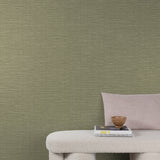 Galerie Structured Walls Textile Plain Green Wallpaper A8030
