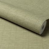 Galerie Structured Walls Textile Plain Green Wallpaper A8030