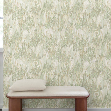 Galerie Inia Ethnic All-over Green Wallpaper INA82803