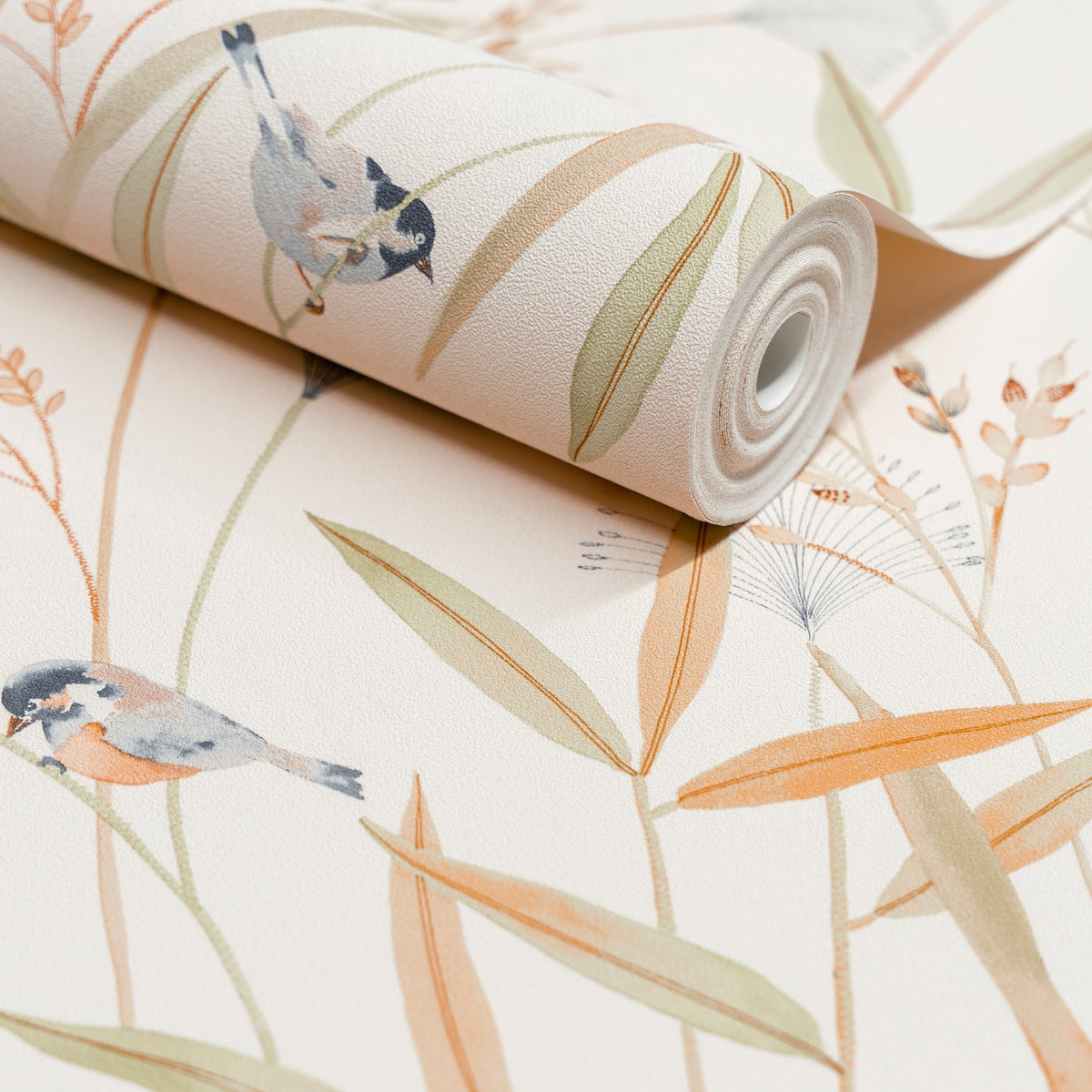 Galerie Inia Branched Leaves All-over Beige Wallpaper INA835