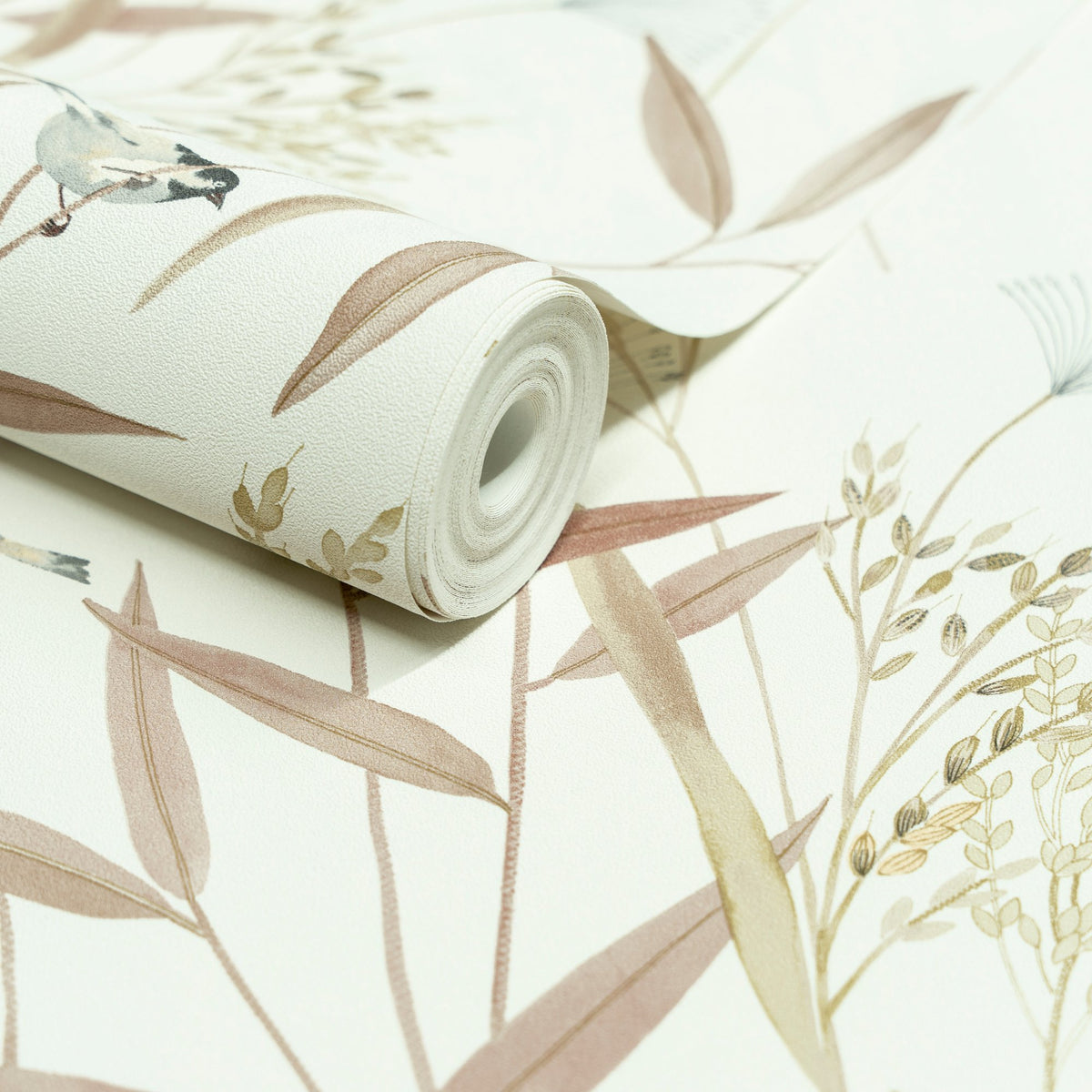 Galerie Inia Branched Leaves All-over Beige Wallpaper INA835