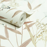 Galerie Inia Branched Leaves All-over Beige Wallpaper INA835