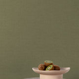 Galerie Structured Walls Textile Plain Green Wallpaper A8492
