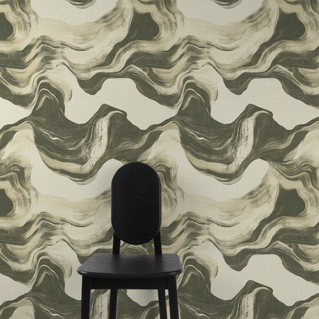 Galerie Structured Walls Geometric All-over Green Wallpaper 