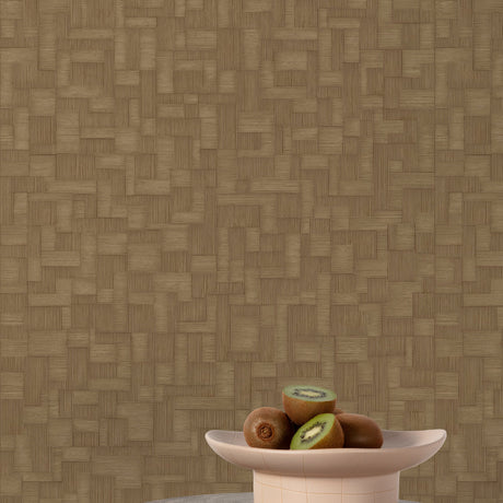 Galerie Structured Walls Geometric All-over Brown Wallpaper 