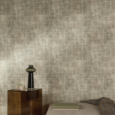 Galerie Structured Walls Textile Plain Black Wallpaper A8550