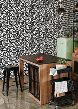 Arm of Casso AAS4878 Black Bold Arrangements Peel & Stick Wallpaper