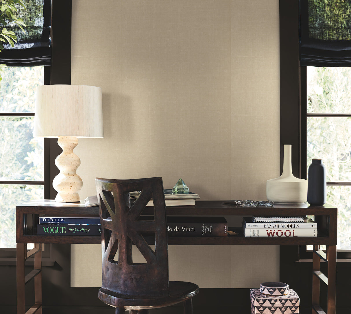 Antonina Vella AB1803 Woven Linen Linen Wallpaper - Eade's Wallpaper
