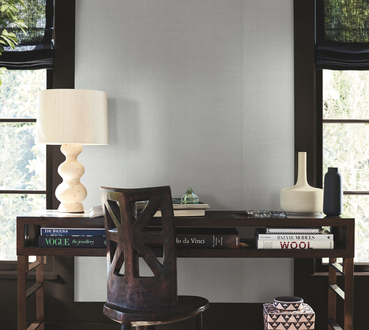 Antonina Vella AB1804 Woven Linen Dove Wallpaper - Eade's Wallpaper