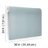 Antonina Vella AB1805 Woven Linen Sky Blue Wallpaper - Eade's Wallpaper