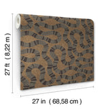 Antonina Vella AB3001 Ophidia Brown Wallpaper - Eade's Wallpaper