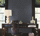 Antonina Vella AB3002 Ophidia Navy Wallpaper - Eade's Wallpaper
