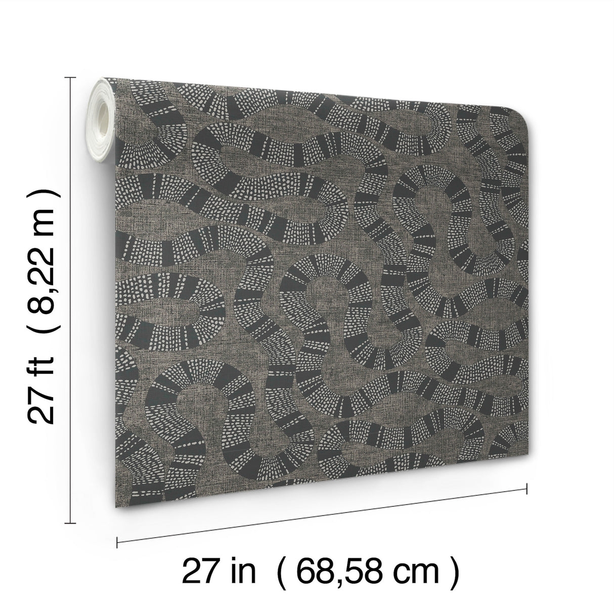 Antonina Vella AB3004 Ophidia Black Wallpaper - Eade's Wallpaper