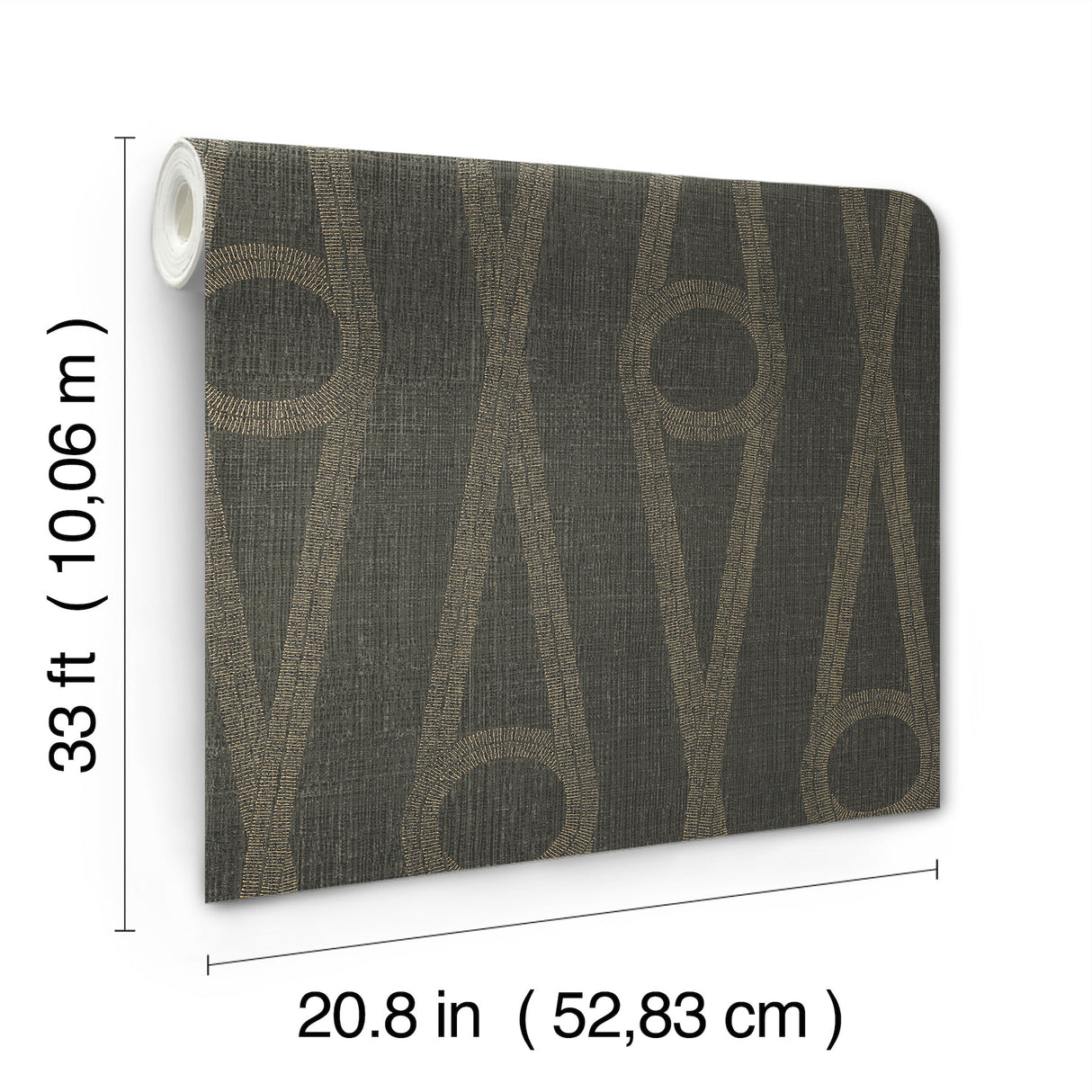 Antonina Vella AB3014 Henlein Charcoal Wallpaper - Eade's Wallpaper
