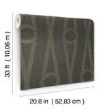 Antonina Vella AB3014 Henlein Charcoal Wallpaper - Eade's Wallpaper