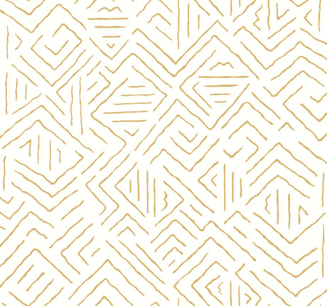 Antonina Vella AB3084 Sirih Ochre Wallpaper - Eade's Wallpaper