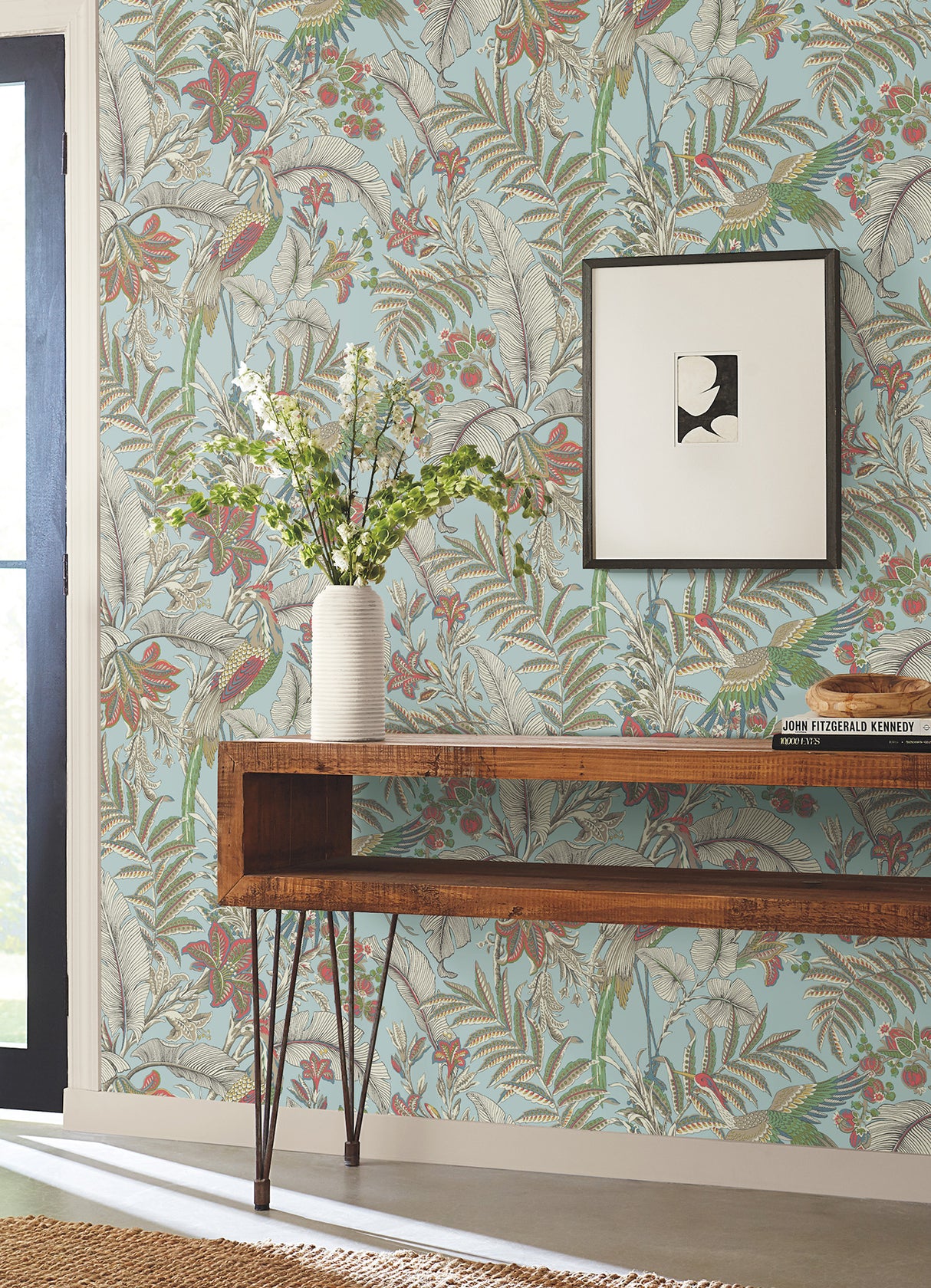 Antonina Vella AB3102 Heronwood Sky Blue Wallpaper - Eade's Wallpaper