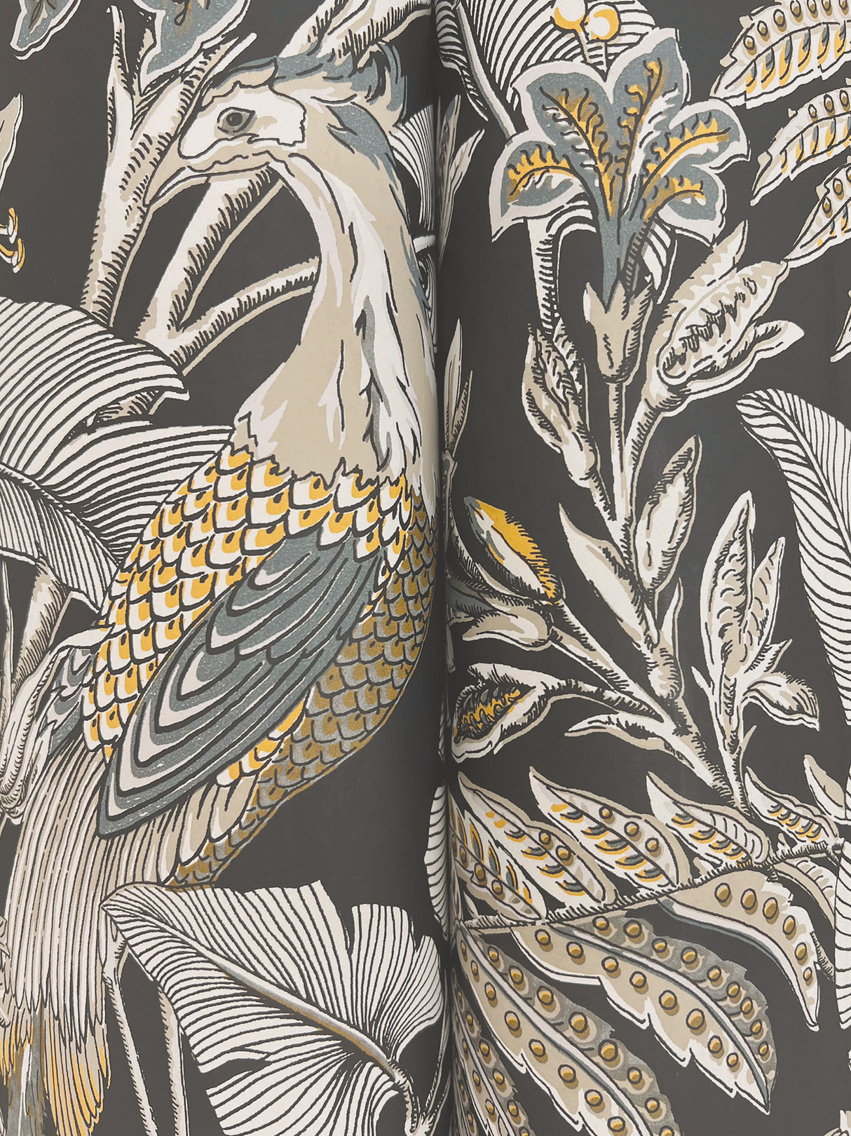 Antonina Vella AB3104 Heronwood Black Wallpaper - Eade's Wallpaper