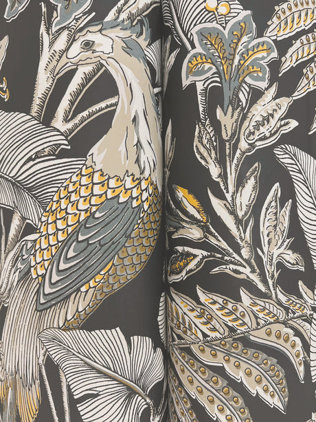 Antonina Vella AB3104 Heronwood Black Wallpaper - Eade's Wallpaper