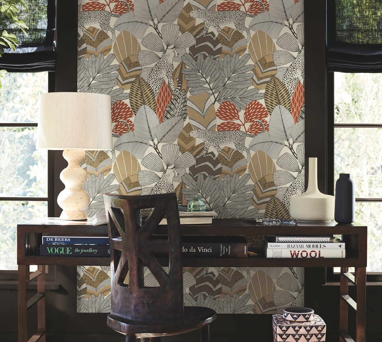 Antonina Vella AB3111 Namiri Ochre Wallpaper - Eade's Wallpaper