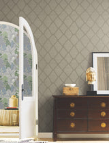 Antonina Vella AB3123 Tonga Taupe Wallpaper - Eade's Wallpaper