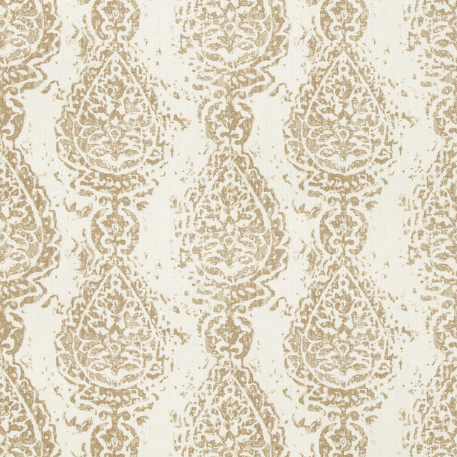 KRAVET DESIGN ABBESS.16.0 ABBESS PAISLEY COCONUT Fabric - Eade's Wallpaper