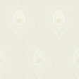 Galerie AC60003 Cream Peacock Feather Motif - Eade's Wallpaper