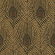 Galerie AC60010 Bronze Brown Peacock Feather Motif - Eade's Wallpaper