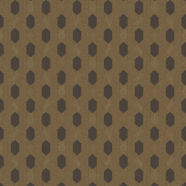 Galerie AC60023 Bronze Brown Art Deco Style Geometric Motif - Eade's Wallpaper