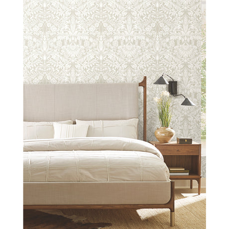 York AC9194 Lockwood Damask Beige Wallpaper