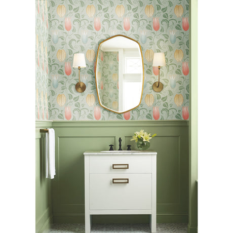 York AC9202 Canterbury Bells Sage Wallpaper