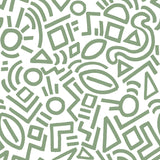 Aelfie AES4791 Sage Doodle Abstract Peel & Stick Wallpaper