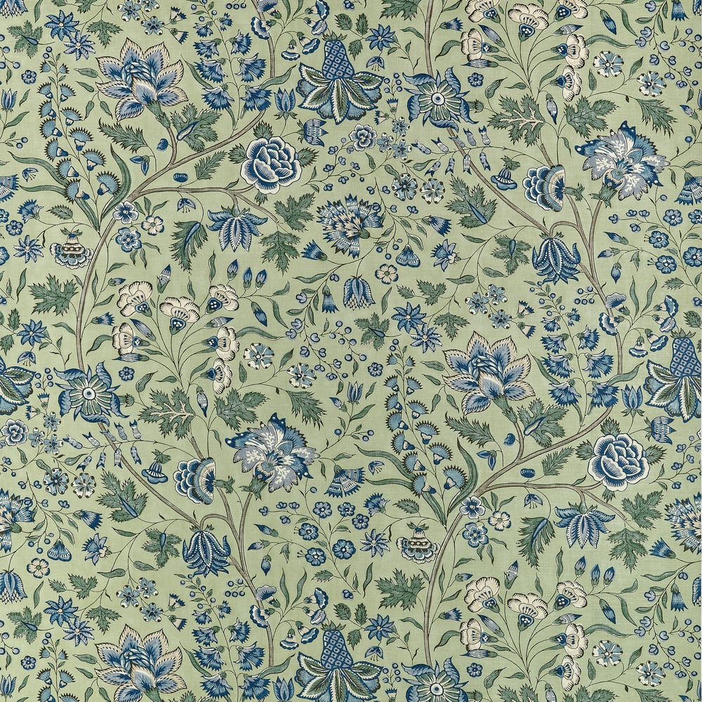 Anna French FRANCOIS AF10727 in Green and Blue Fabric - CLER